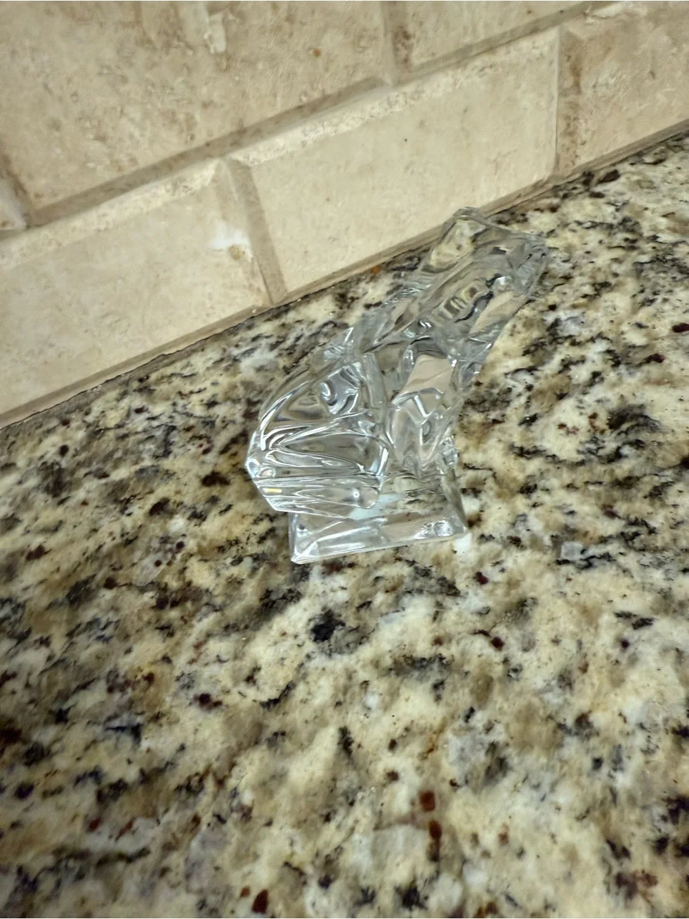 Crystal frog Accent  Decorative Crystal-Style Tablepiece
